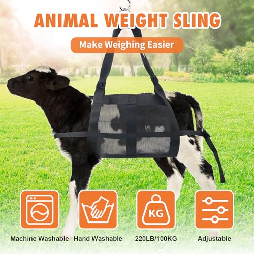 Calf Sling for Weighing (22.8x13.7 inches / Black)