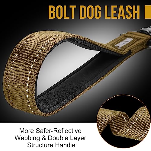 Short Traffic Dog Leash for Small Medium Large Dogs (S / Brown)