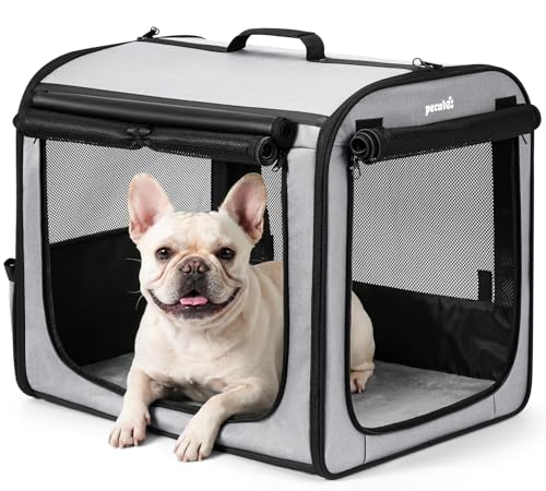 Dog Car Carrier Light Weight 24×17.7×20.5in (Gray / 24.0"L x 17.7"W x 20.5"H)