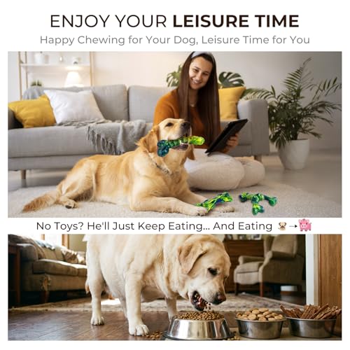 Dog Chew Toys (3PC-Peanut Butter-Green)