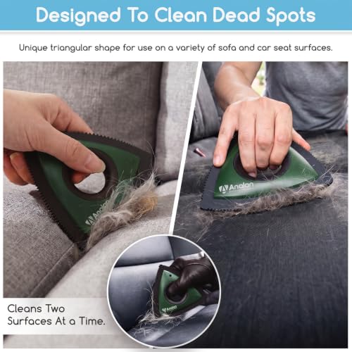 Mini Pet Hair Remover for Car Detailing Dog Hair Tool Brush (Forest Green)