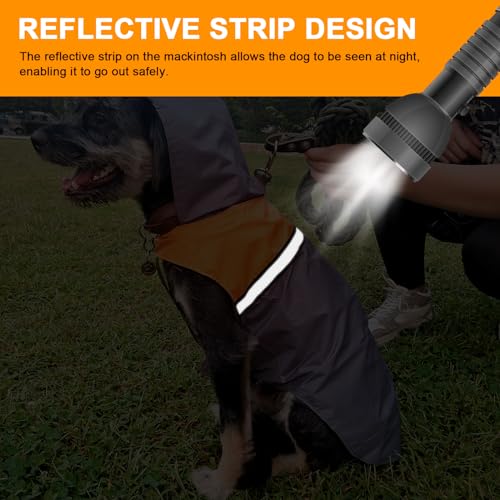 Dog Raincoat with Reflective Strips (XXL / Grey)