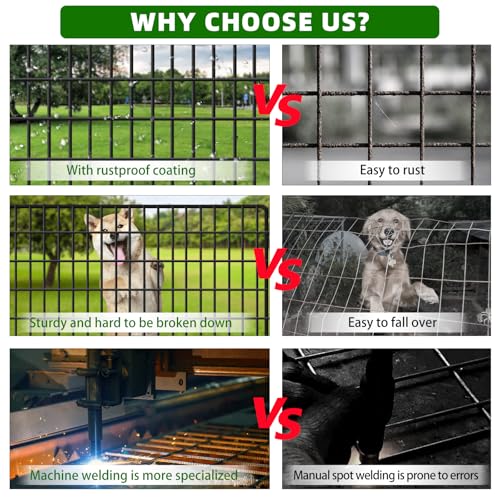 10 Panels Dog Fence Outdoor for Yard (36in(H))