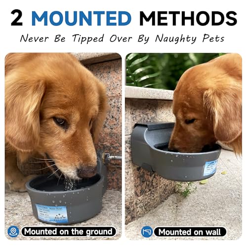 Automatic Dog Water Dispenser with Anti (68 oz / Gray)