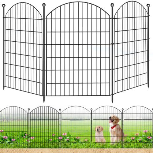 Decorative Garden Fence (Black / 40 in(H))