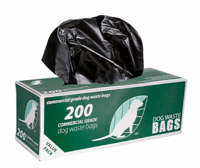 4 000 Commercial Dog Waste Station Refill Bags (Opaque Black / 20 Count (Pack of 1))