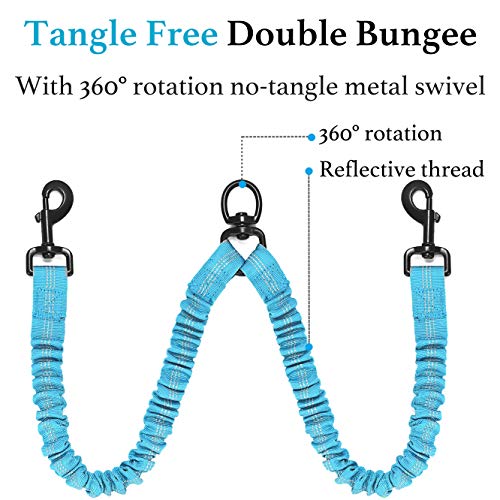 Double Dog Leash (Blue / Medium)