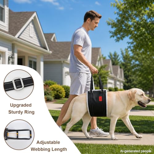 Leather Dog Lift Harness (L)