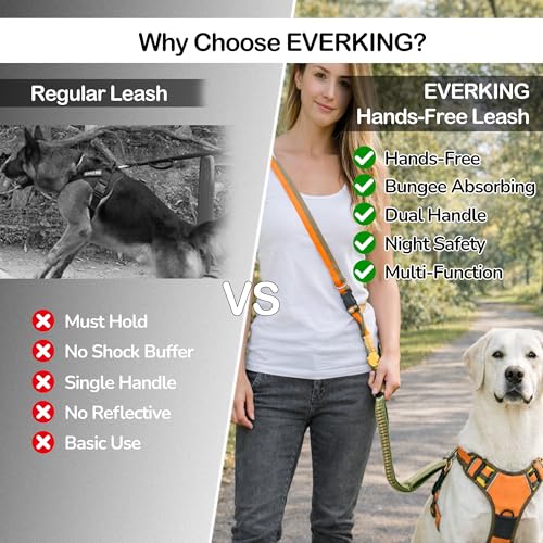 Hands Free Dog Leash with Waist Belt for Running & Walking (Golden Olive)