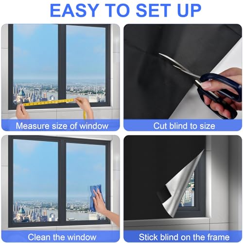 Portable Blackout Window Cover (57"W x 47"L (Pack of 1) / Black)