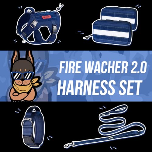 No Pull Dog Leash with Handle for Medium Large Dogs (Blue / 4FT)