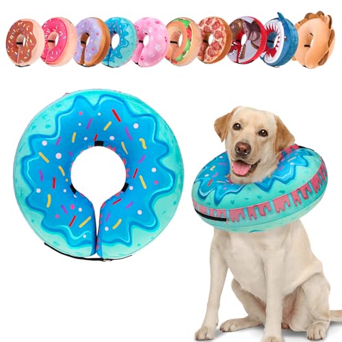 Dog Cone Collar Alternative After Surgery (Blue Donut / XL(Neck:18"-21"))