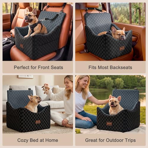 Elevated Dog Car Seat for Small (Medium / Dark Grey)