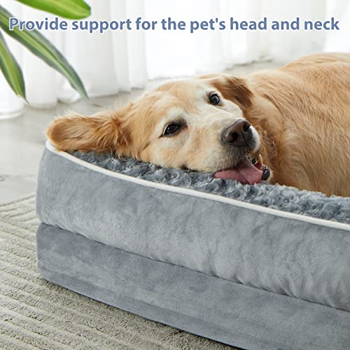 Orthopedic Washable Dog Bed (Gray / 61.0"l x 43.0"w x 7.5"th)