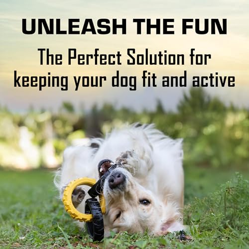 3 Ring Tug Outdoor Dog Toy (10.5 inch Rubber Flex Tread)