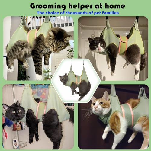 Cat Grooming Hammock Harness for Cats (XS（Suitable for 8-12lbs）)