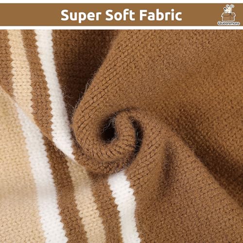 Dog Striped Knitted Sweater (X-Large / Brown)