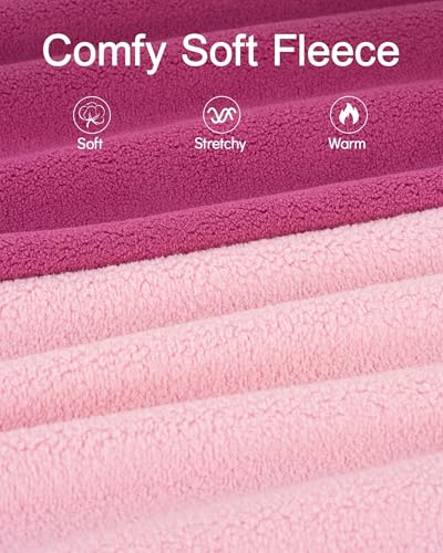 4 Pieces Fleece Dog Sweaters Vest Winter Warm Dog Clothes for Small Medium Large Dogs Girl Soft Pullover Doggie Sweatshirt Puppy Cold Weather Jacket (Large(Chest-19.7") / Pink, Rose, Purple)