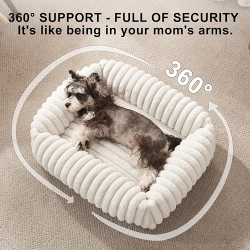 Dog Bed Medium Size Dog (Cream / M Plus (30"x24"x8"))