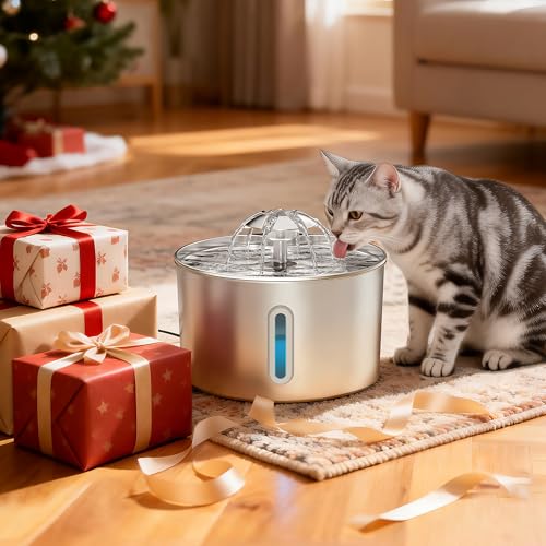 Cat Water Fountain Stainless Steel (2.2L+3 Filters)