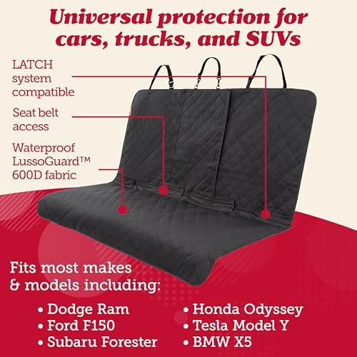 Dog Car Seat Cover (- Premium Edition - Black)