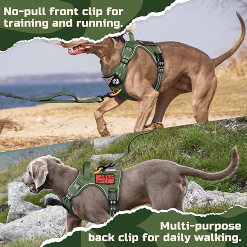 Tactical Dog Harness for X (Green / X-Large)