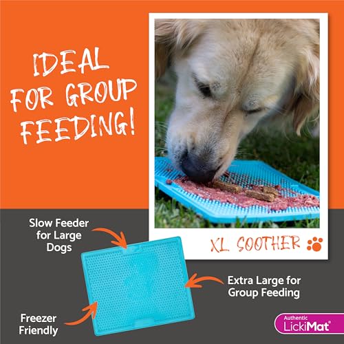 X Large Breed Soother Dog Lick Mat (Orange)