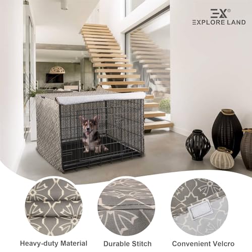 Pattern Dog Crate Cover (Brown / 36.0"L x 23.0"W x 25.0"H)