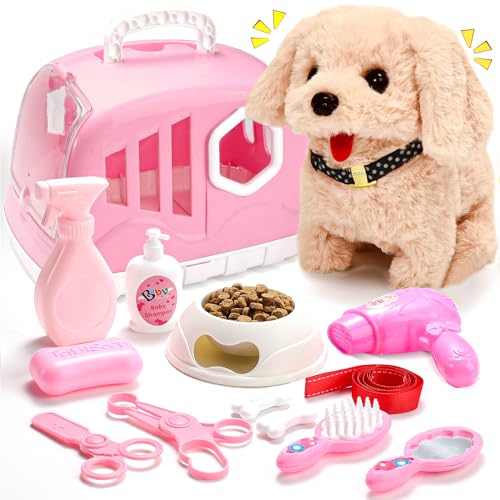 14PCS Dog Toys for Kids (Pink)