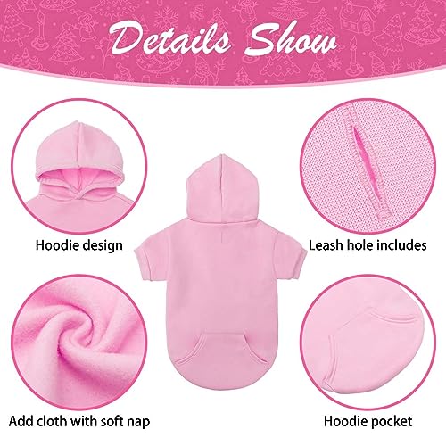 Dog Hoodie for Large Medium Small Dogs (Pink / Small/Medium)