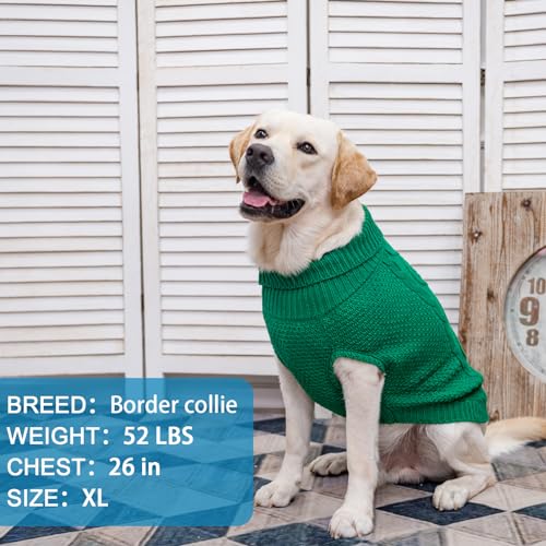 Turtleneck Dog Sweater (XXX-Large / Green)