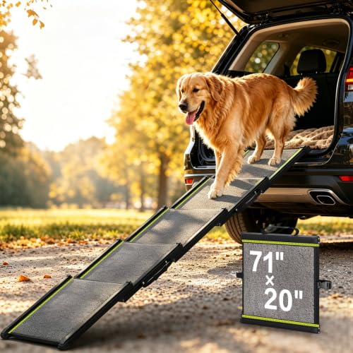 Dog Ramp for Car with Telescoping Design (71" x 20")