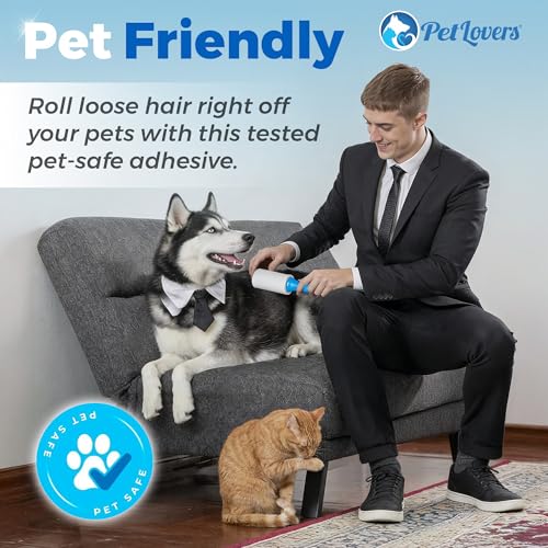 Extra Sticky Lint Roller Ultimate Value Set 400 Sheets for Pet Hair Removal