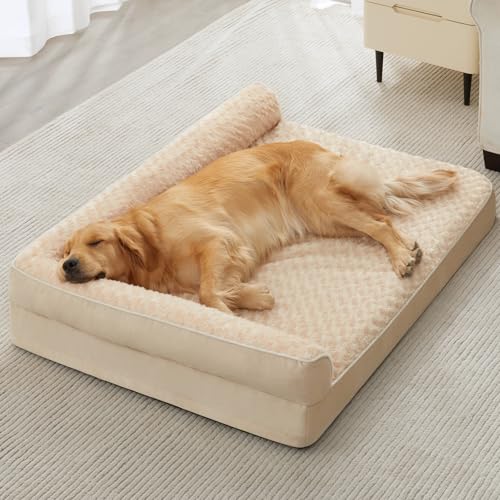 Orthopedic Washable Dog Bed (Beige / 36.0"l x 27.0"w x 6.5"th)