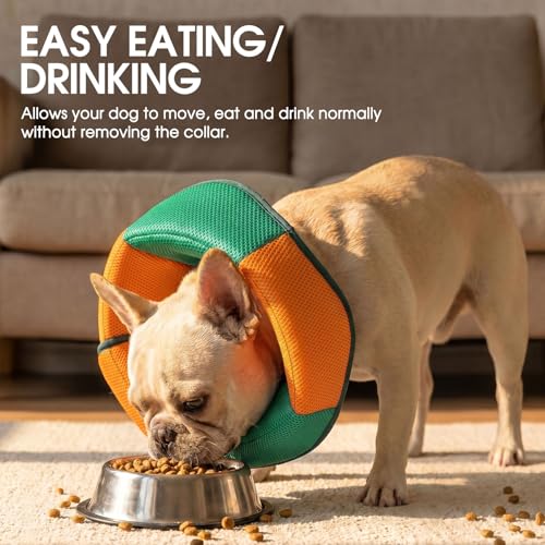 Dog Cones for Medium Dogs Soft Cone for Dogs to Stop Licking (Pine Green / Medium)