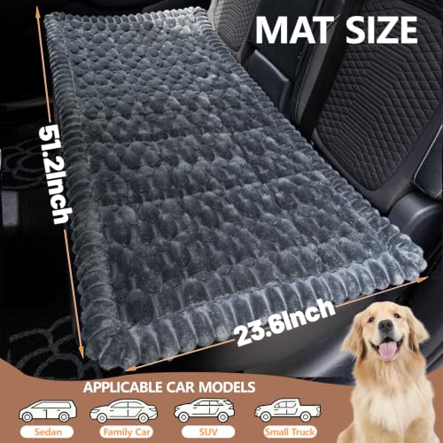 Dog Car Seat Waterproof Bed Cover Back Seat Grey 23.6”x51” (Grey / 23.6”x51”)