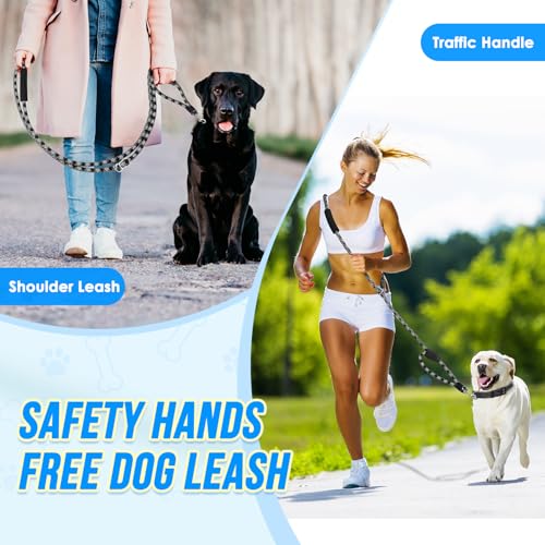 Hands Free Dog Leash (Black Diagonal Stripe)