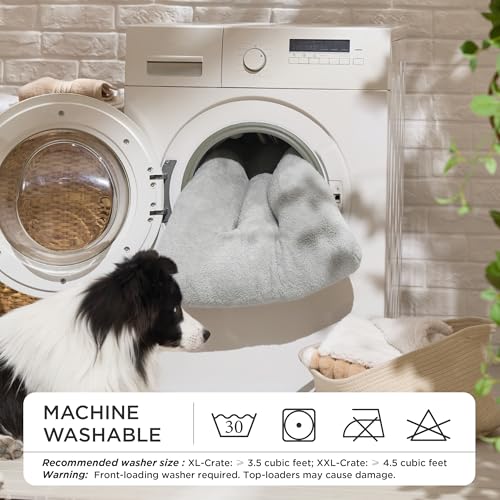 Washable Dog Bed Medium Size Dog (29"L x 21"W x 3"Th (M) / Gray)