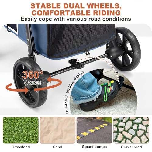 Medium Dog Stroller (Blue)