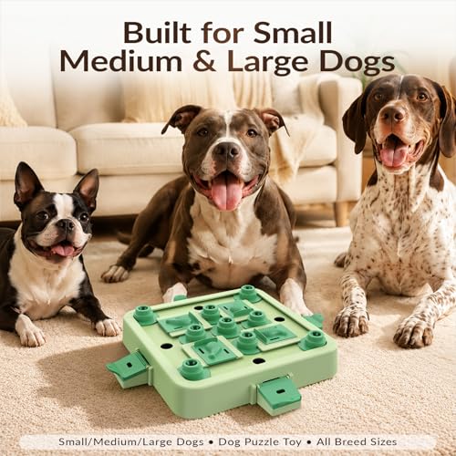 3 Level Dog Chess Puzzle Toy (LEVEL 3 IN 1 / Green)