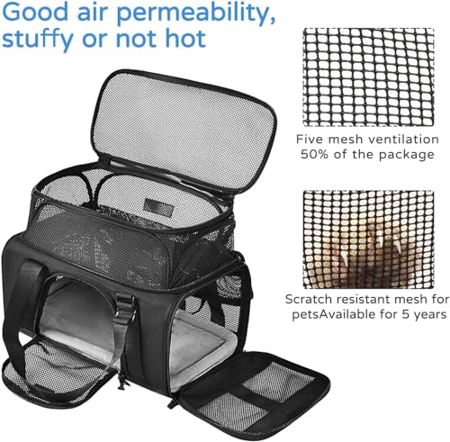 Airline Approved Pet Carrier (17.7"L x 11.0"W x 8.3"H / 2.0 Black)