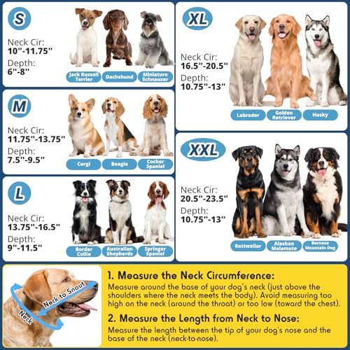 Dog Cone to Stop Licking (Black / L(Neck: 13.75"-16.5"))