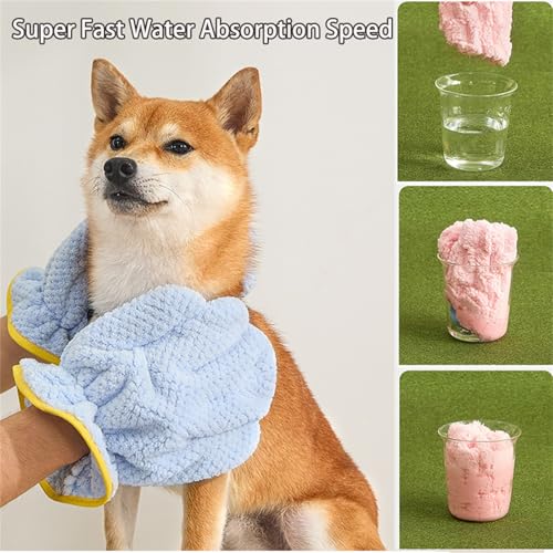 Pet Towel Dog Bath Towels for Drying Dogs (blue)