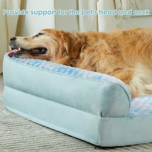 Orthopedic Washable Dog Bed (Rainbow / 48.0"l x 35.0"w x 7.5"th)