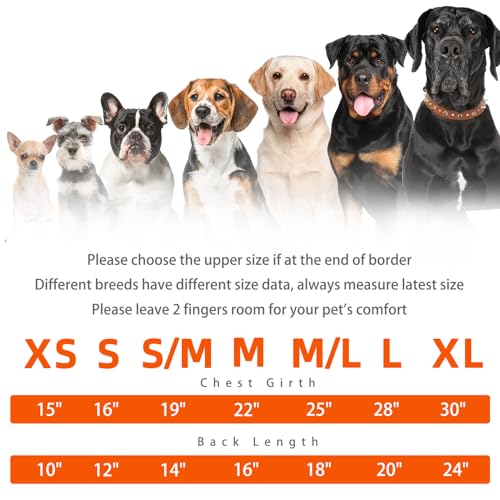 Dog Sweaters for Large Medium Small Dogs (XS - Chest 15", Back 10" / Reddish Orange)