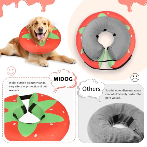 Inflatable Dog Cone (Tomato / XL(21"-24"))