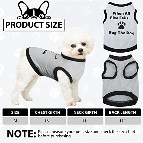8 Pieces Dog Shirts Boy Funny Printed Puppy Clothes Summer Male Soft Dog Clothes Breathable Pet T Shirts Outfits Puppy Clothing Fit for Small and Medium Dogs (Medium)