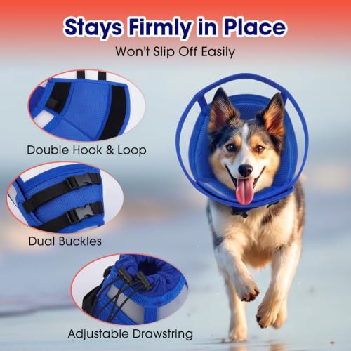 Soft Dog Recovery Cone Collar (Blue / S(Neck Girth:9.4-11.8in))