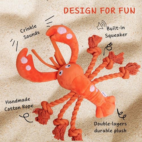 Large Squeaky Dog Toys (Regular Lobster)