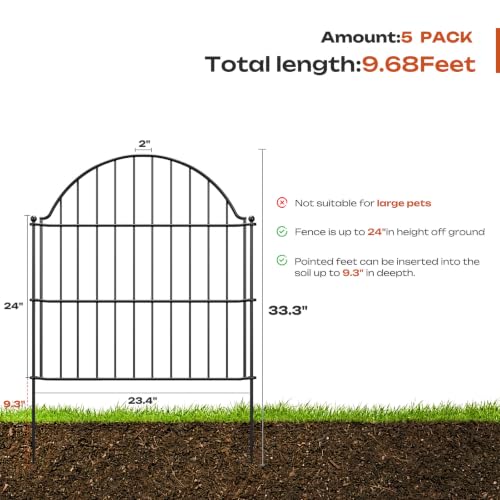 Decorative Garden Fence (24"H)